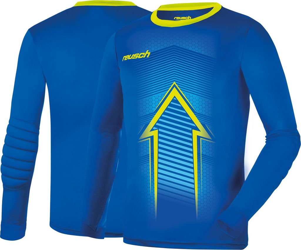 Reusch Torwartshirt und -hose Arrow Set Junior mit weicher Polsterung 4949 deepblu/safe yell/dep blu S