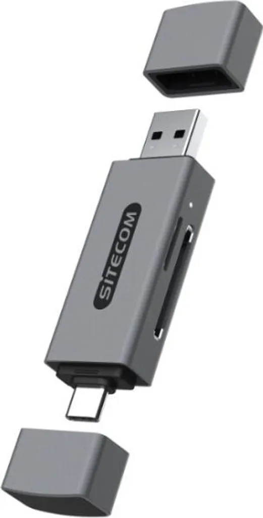 Sitecom Lecteur de Carte SD et MicroSD USB-A + USB-C 104 MB/s UHS-I