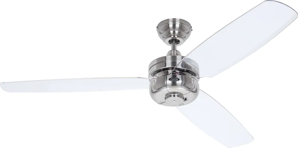 Ventilateur de plafond Night Flight Chrome 132 cm avec télécommande