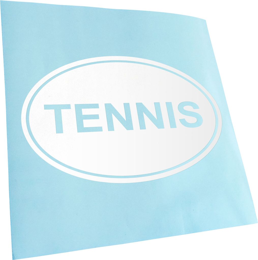 Kiwistar - Autoaufkleber - weiß - 60 x 39 cm - Tennis - Heckscheibenaufkleber - Aufkleber für Auto Kfz Fahrrad, LKW, Truck Mofa