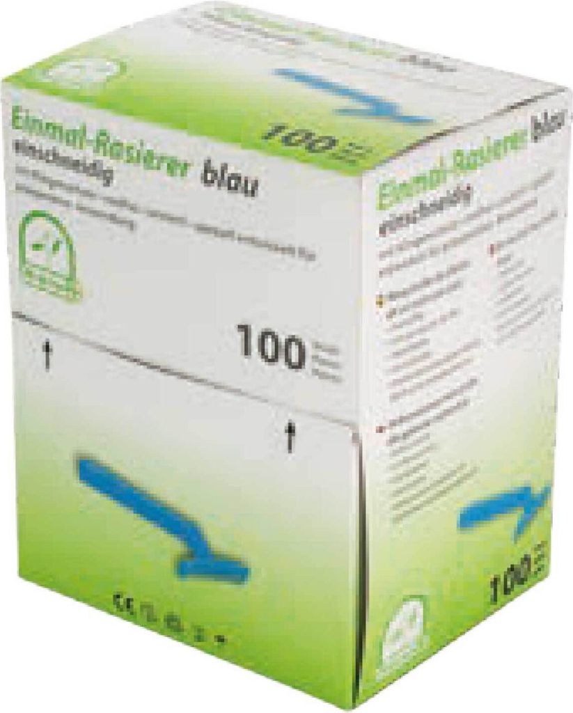 Medi-Inn Einmalrasierer Einwegrasierer blau (einschneidig, Produktbild 