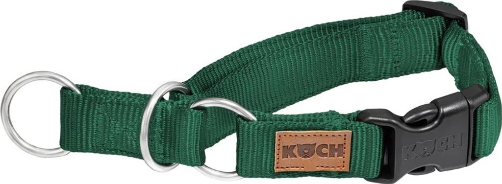 Koch PREMIUM Zugstopp-Halsband gepolstert M 25 mm breit, Halsumfang 35 - 45 cm, Grün