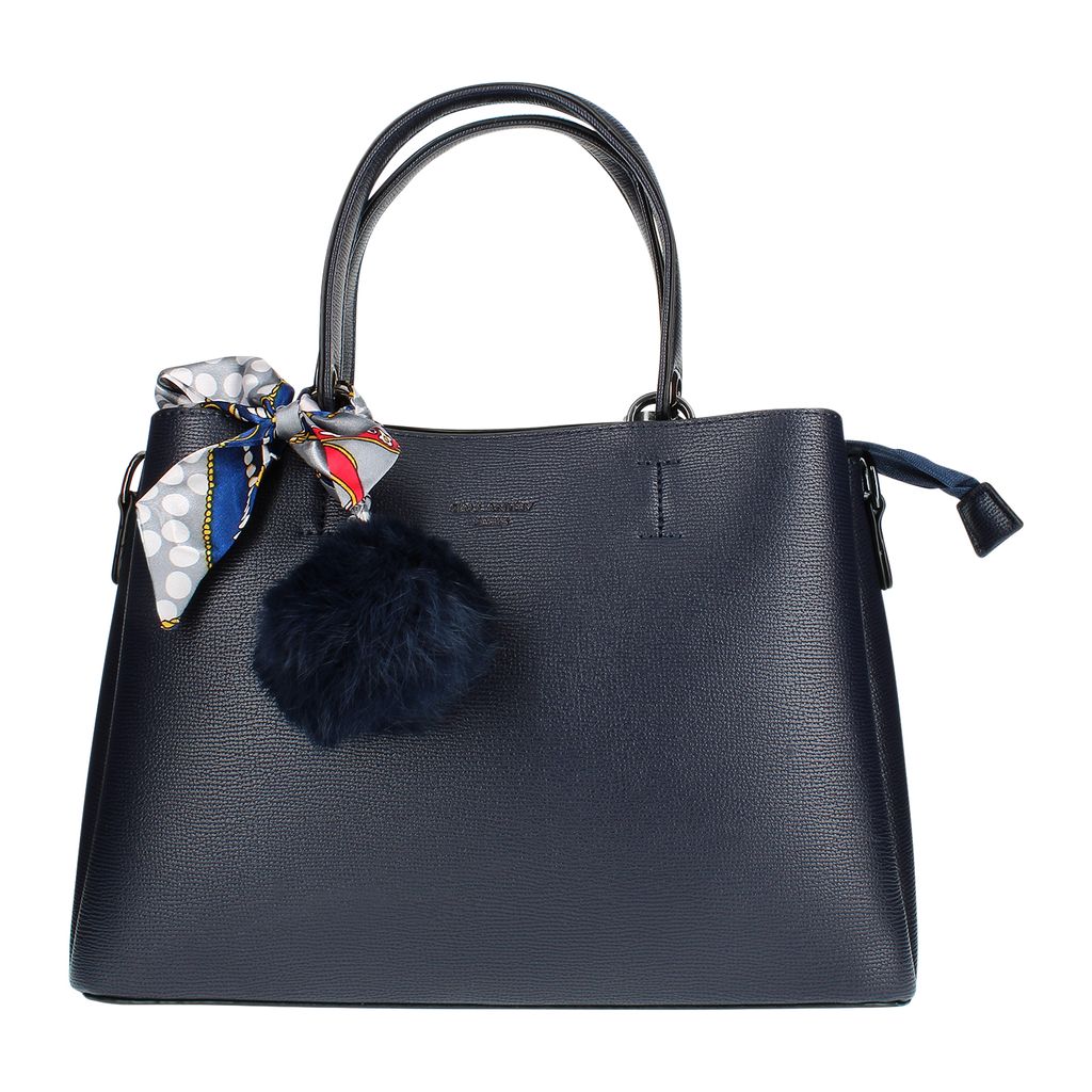 Gallantry, sac à main avec pompon et écharpe, bleu nuit Image du produit 
