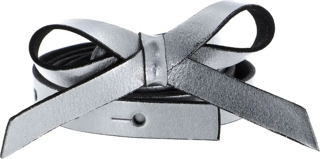 Vanzetti Cintura Donna Argento 15mm W70 | Look Metallizzato Elegante