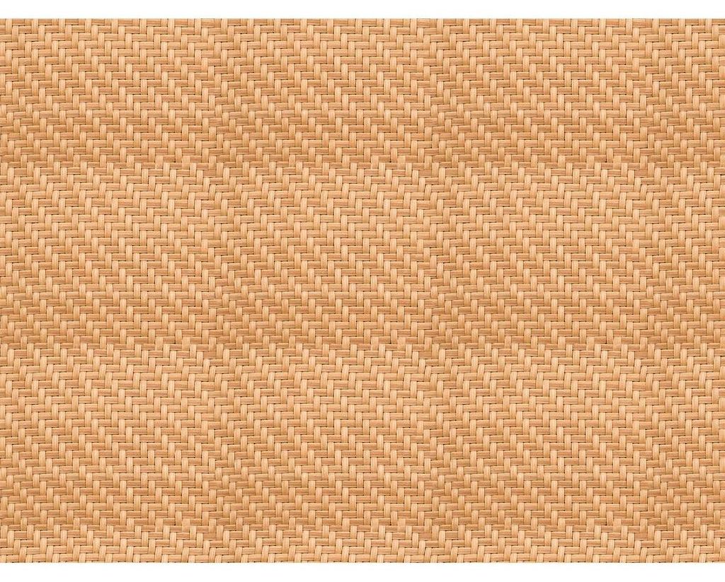 Vinyl-Klebetapete als Meterware – Kopfteil-Wandaufkleber – Naturholz-Rattan – 120 x 160 cm