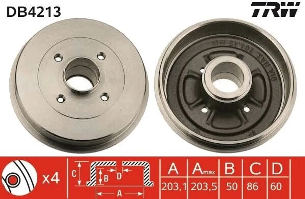 Tambour de frein TRW DB4213 : stop aux bruits et vibrations sur Laguna I