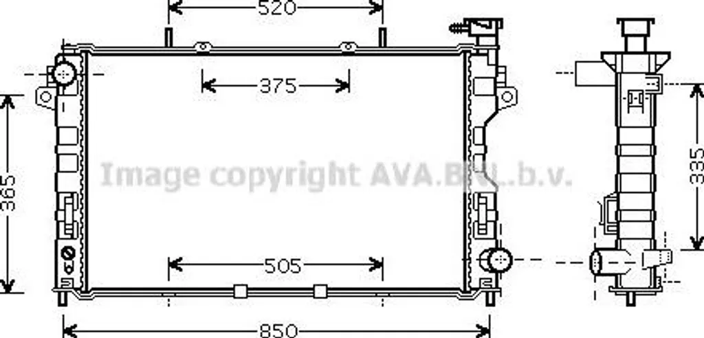 Évitez la surchauffe : Radiateur moteur AVA CRA2081 pour Voyager OE