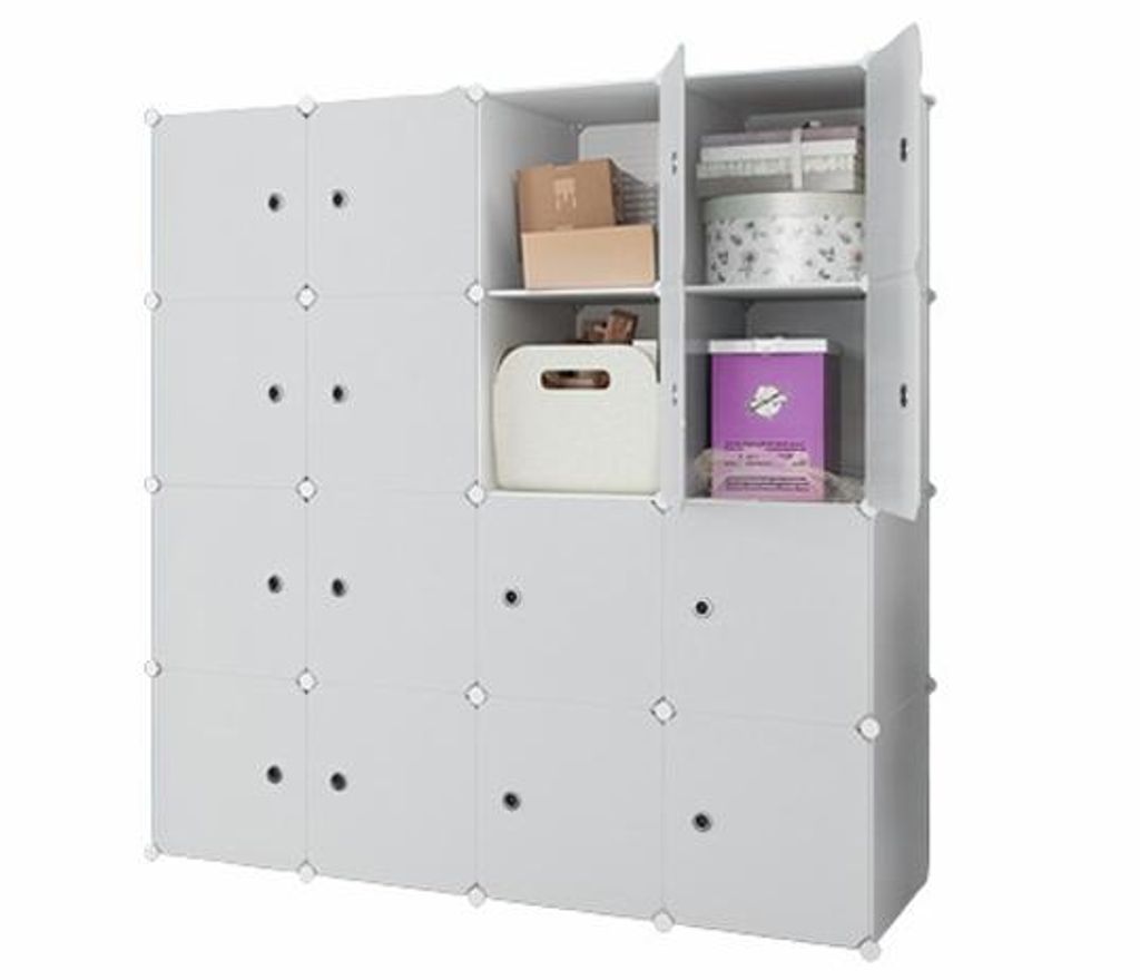 Armoire Modulaire Etagère Blanche Armoire Pliante Capacité Image du produit 