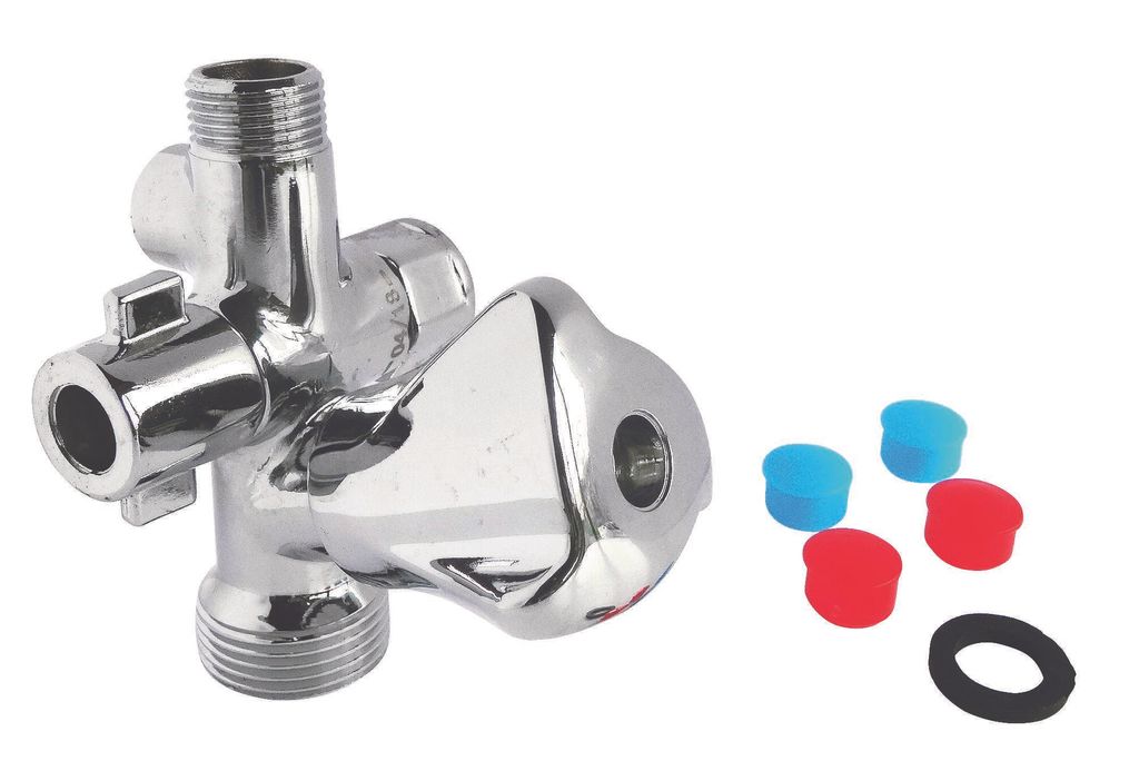 SOMATHERM FOR YOU – Multifunktions-Absperrventil – Monoblock, kompakt und vielseitig – Drehbare Mutter 3/8" – Ausgang M3/8" – Seitlicher ...