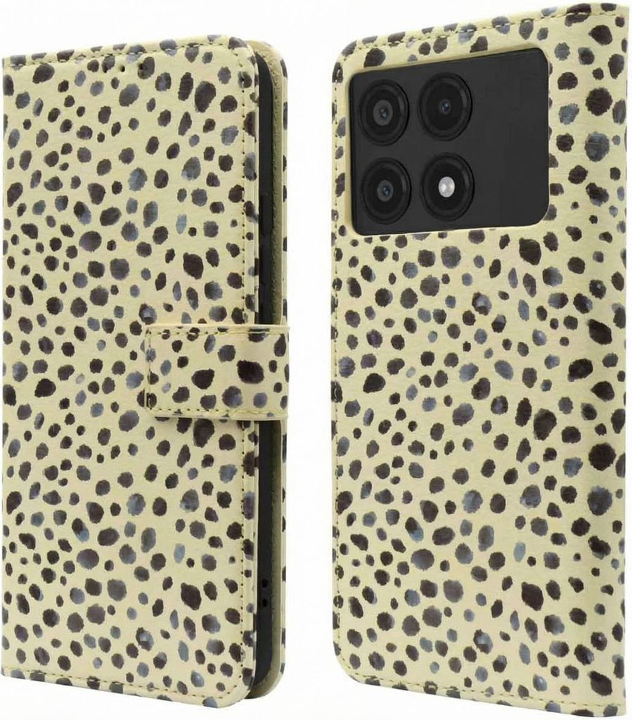 imoshion Design Klapphülle Xiaomi Poco X6 Pro - Black And White Dots