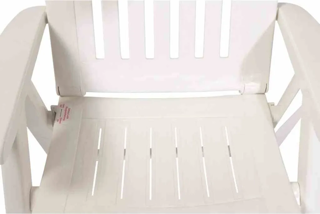 Fauteuil pliant Sieger Comtesse blanc pour balcon et petite terrasse - 2
