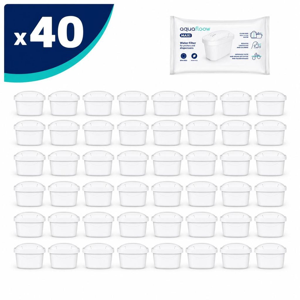 AquaFloow 40x Wasserfilterkartuschen – Ersatzfilter für Produktbild 
