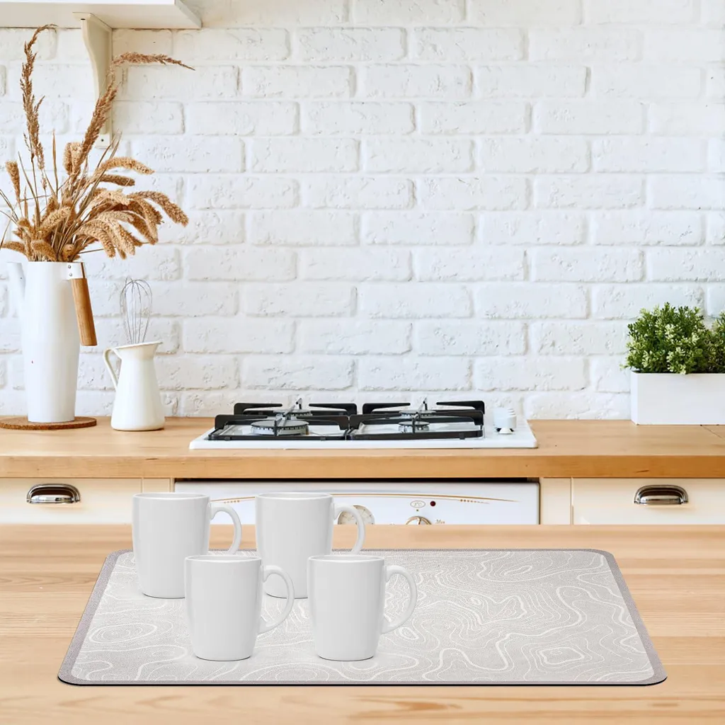 Tapis de séchage pour plan de travail - Protection évier kieselguhr - 2