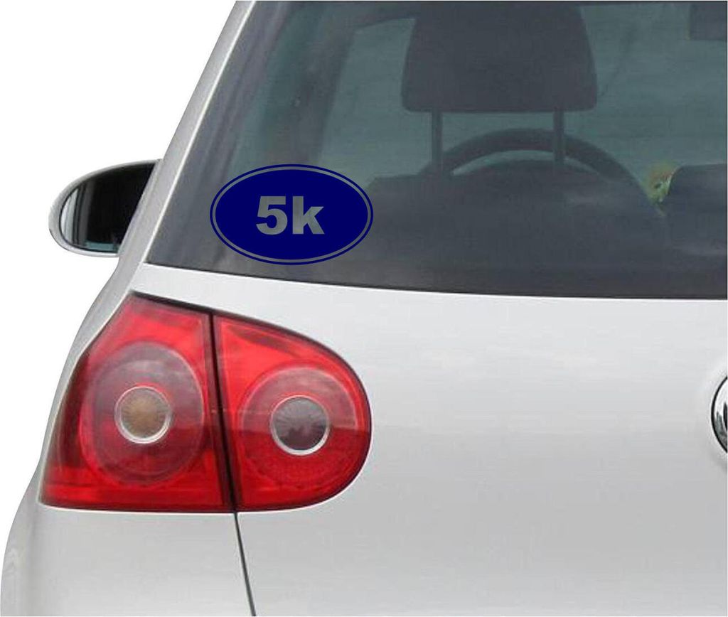 Aufkleber / Autoaufkleber - JDM - Die cut - 5K RUNNING EURO OVAL - Folie Auto Decal Sticker - blau 139mmx86mm