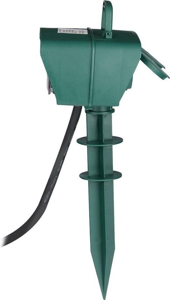 Gartensteckdosen mit Zeitschaltuhr incl. 3m Gummikabel mit Stecker IP44 PREMIUM
