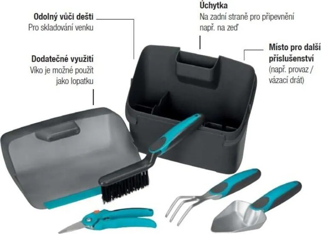 Demashop GARDENA - TUBO CON ACCESSORI E PORTATUBO A PARETE - Demashop