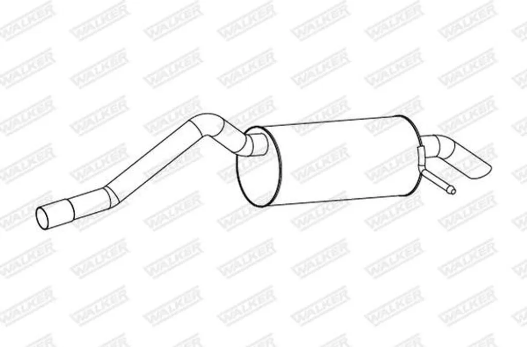 Silencieux arrière WALKER 25228 pour Dacia Lodgy et Dokker OE 200105062R