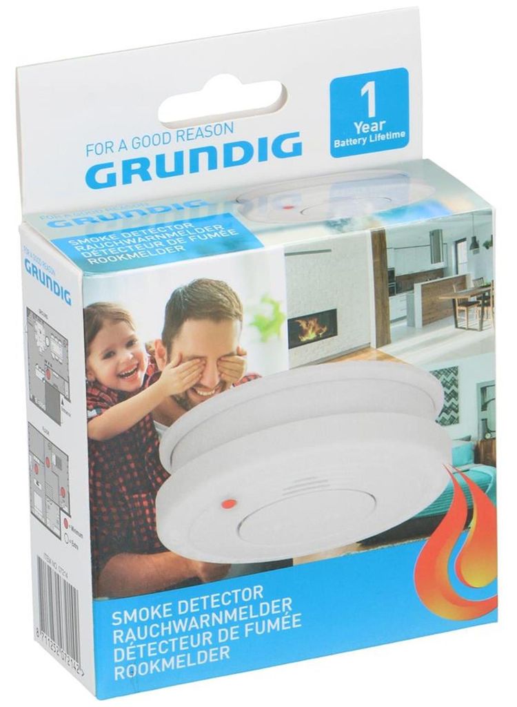 Grundig Rivelatore di fumo 10 cm Bianco Immagine del prodotto 