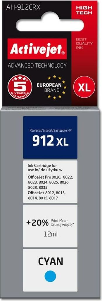 Activejet Tinte für HP 912XL 3YL81AE reg AH912CRX