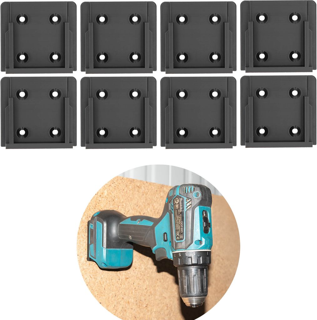 8x Halter für Makita Gerätehalter Maschinenhalter Wandhalter Halterung 18V / 14,4V