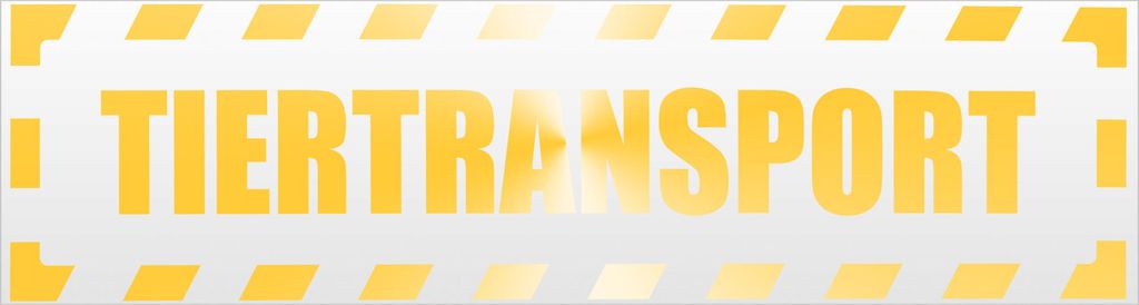 Kiwistar Tiertransport gestreift Magnetschild Schild magnetisch - 45cm Gelb - reflektierend - Magnetfolie für Auto PKW Kfz