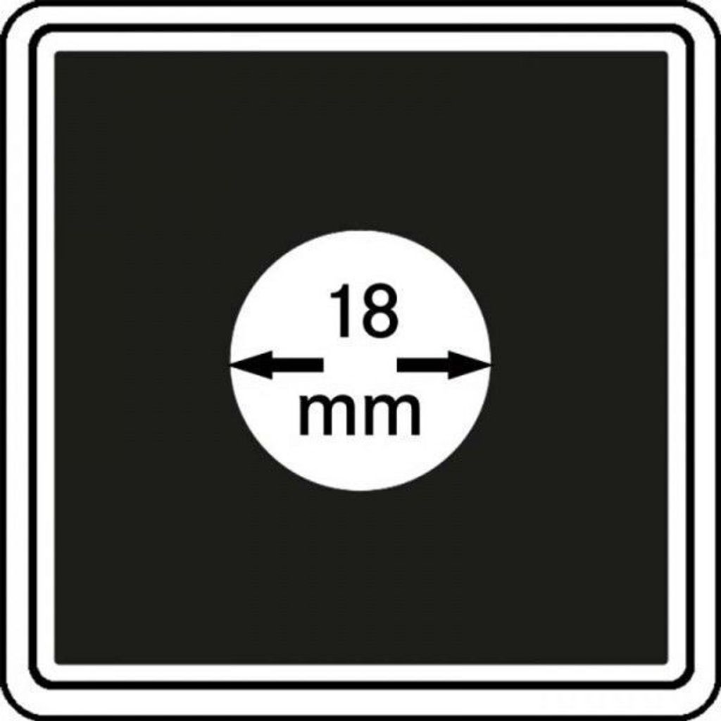Lindner 2240018 Münzkapseln CARRÉE 18 mm, 4er Pack