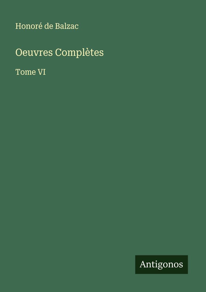 Oeuvres Complètes