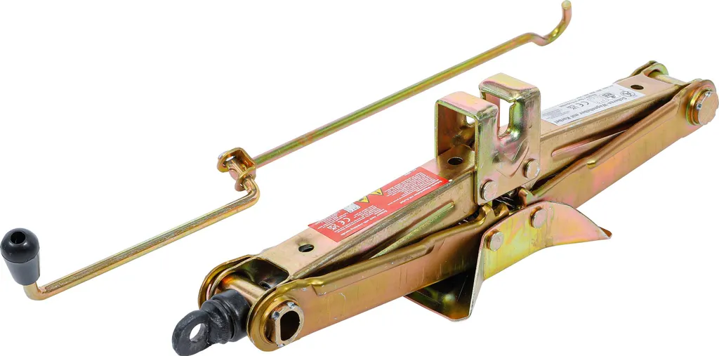 Cric à ciseaux robuste 1 tonne avec manivelle rotative et profil bas - 2
