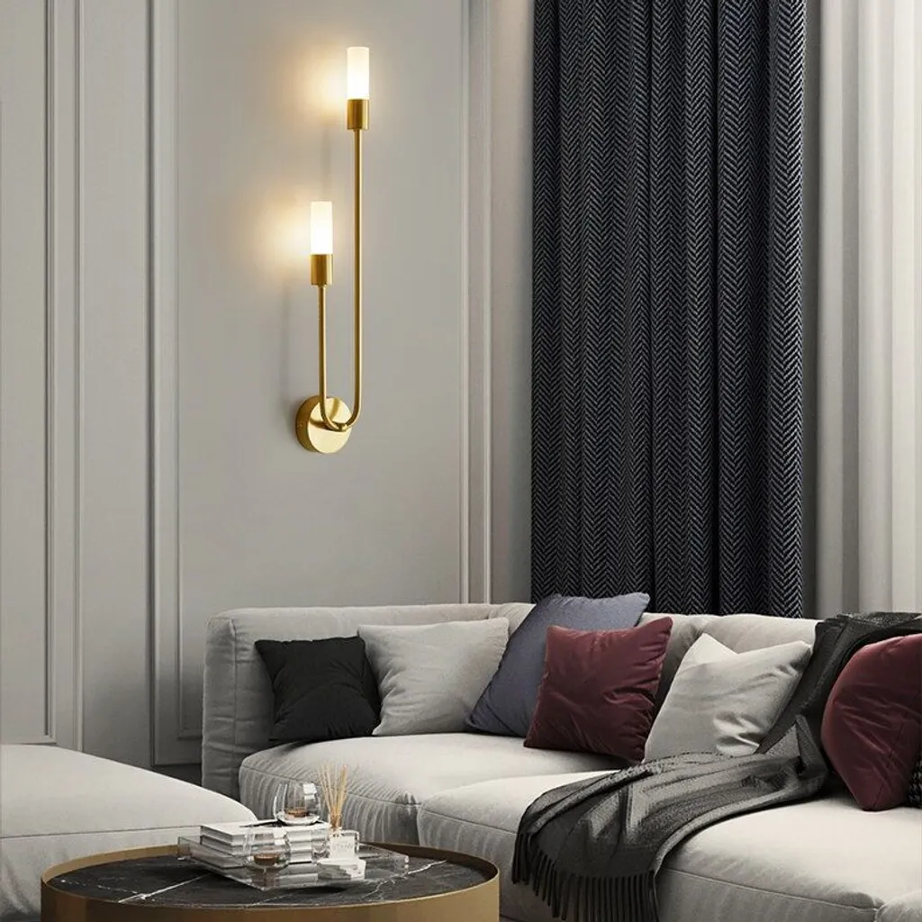 Applique Murale Dorée à Double Éclairage LED - Finition Or Haute Qualité