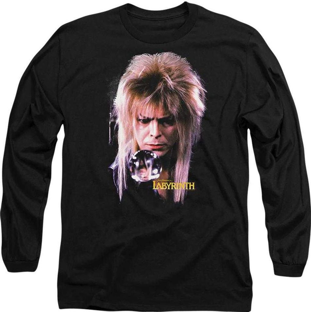 Labyrinth - T-Shirt für Herren/Damen Uni, Langärmlig TV27125 (XL) (Schwarz)