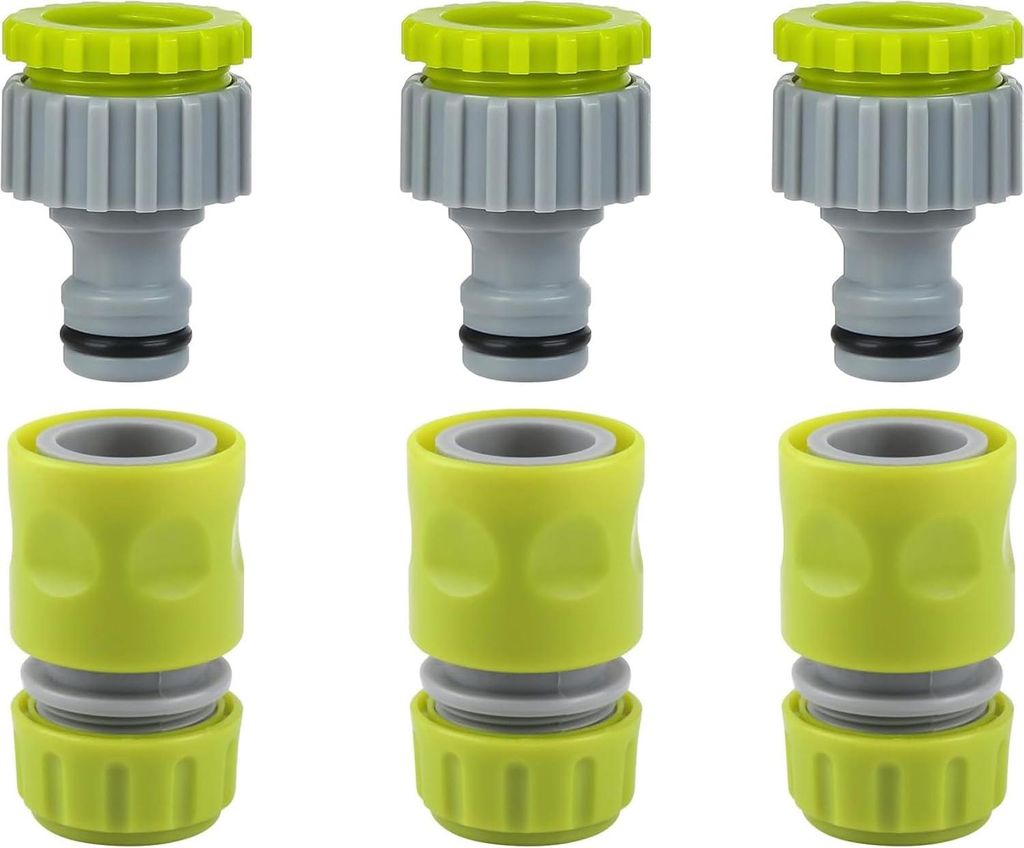 KYRYD 3 STK Gartenschlauch Anschluss, Schlauchanschluss Wasserhahn, mit 1/2 Zoll 3/4 Zoll 2 In 1 Hahnverbinder, Wasseranschluss Garten, Gartenschla...