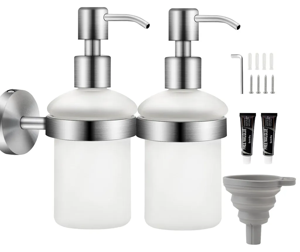 Distributeur Savon Mural 200ml pour Désinfectant et Shampoing de Bain
