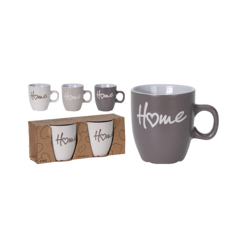 hrnek 150ml HOME keramický mix barev (2ks) Obrázek produktu 