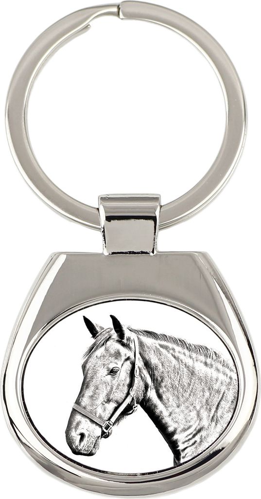 Dänisches Warmblut - Schlüsselanhänger mit Pferd, Anhänger mit Aufdruck, personalisierter Anhänger der Marke Art-Dog