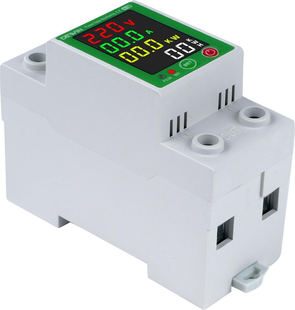 2P 63A WiFi Smart FI Schutzschalter mit Energiezähler – Intelligenter Leitungsschutz mit Fernsteuerung und vielseitigen Schutzfunktionen
