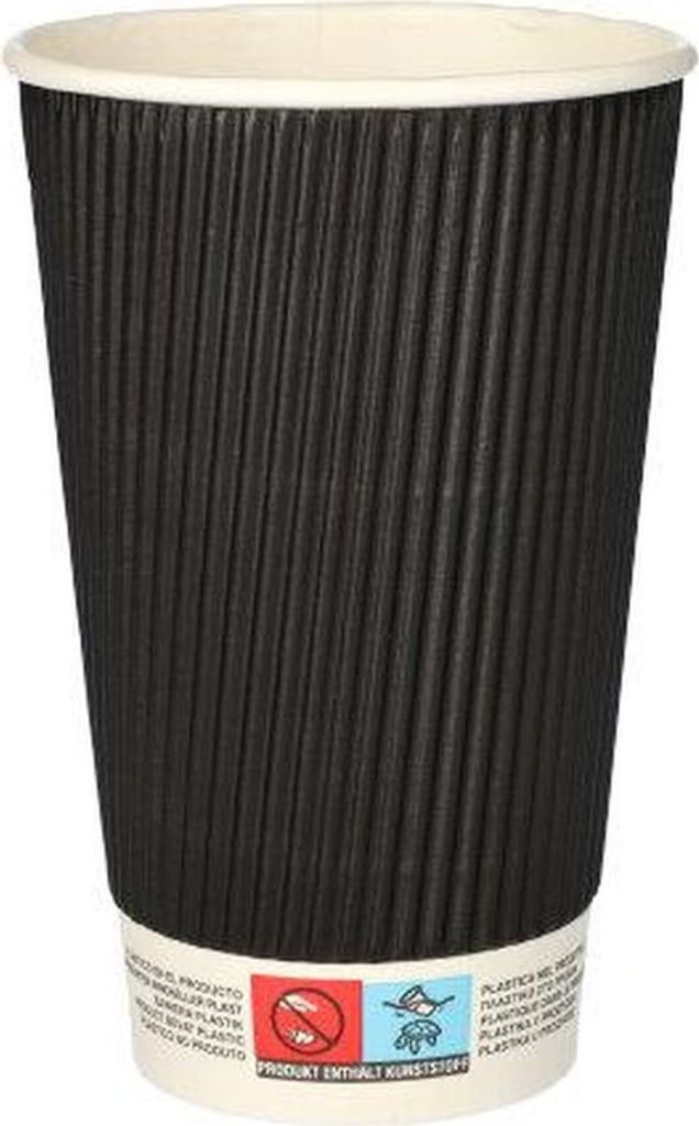 Papstar Pappbecher "To Go" 0,4 l Ø 9 cm · 13,7 cm Ripple Wall, 20 x 25 Stück