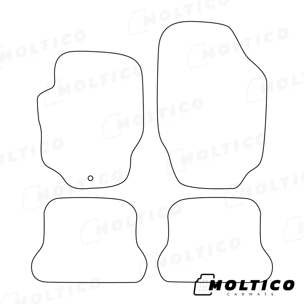 M MOTOS Tappetino Conducente In Velour Premium Per Peugeot 307 CC (2003-2009) - Rosso, Spessore 10 Mm, Antiscivolo - 3