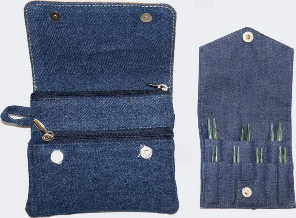 KnitPro Indigo Wood Mini Denim Kit Aiguilles Circulaires Interchangeables