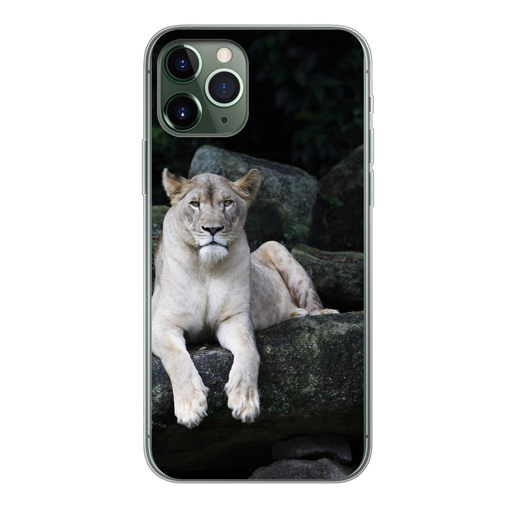 MuchoWow Handyhülle Schutzhülle Hülle für iPhone 11 Pro Löwe - Wilde Tiere - Porträt Silikon Softcase Handy Hülle - Handy