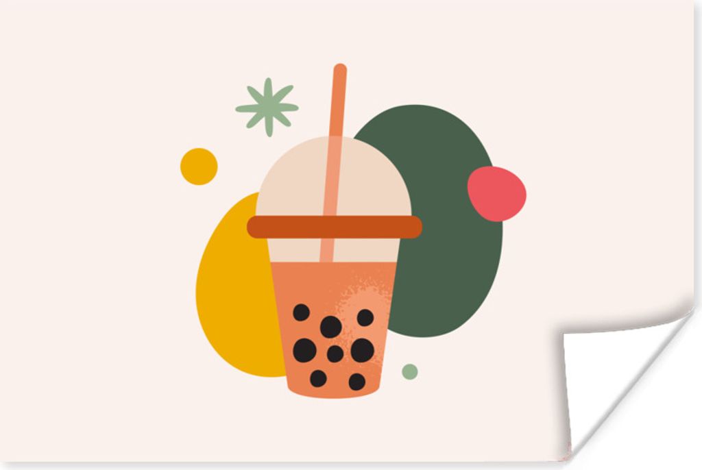 MuchoWow Poster Sommer - Minimalismus - Formulare 180x120 cm - Fotoplakat