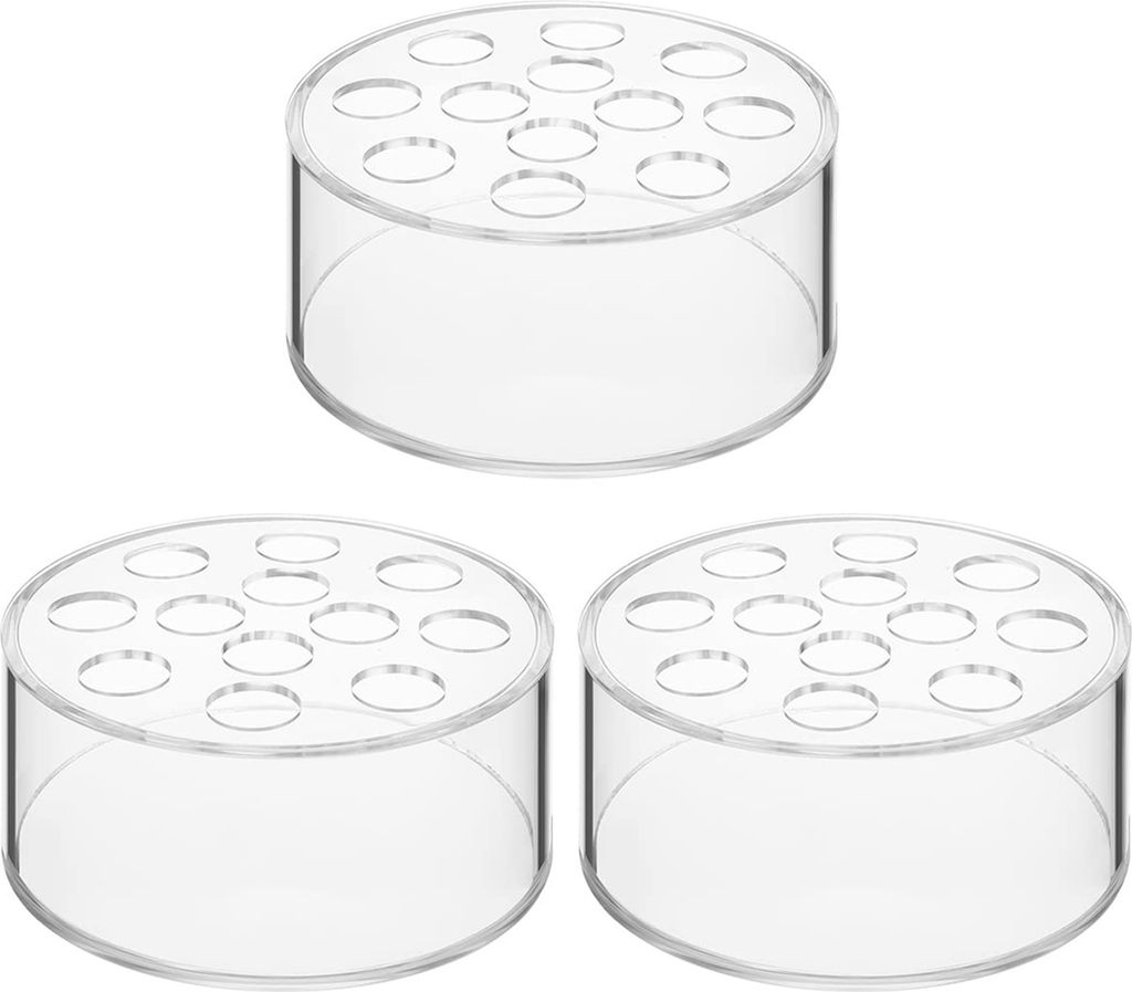 1/3/6 Stück Runde, transparente Acrylvase mit 12 Löchern, ideal als Tischdekoration für Hochzeiten, Partys und Abendessen, auch als Hydrokultur-...