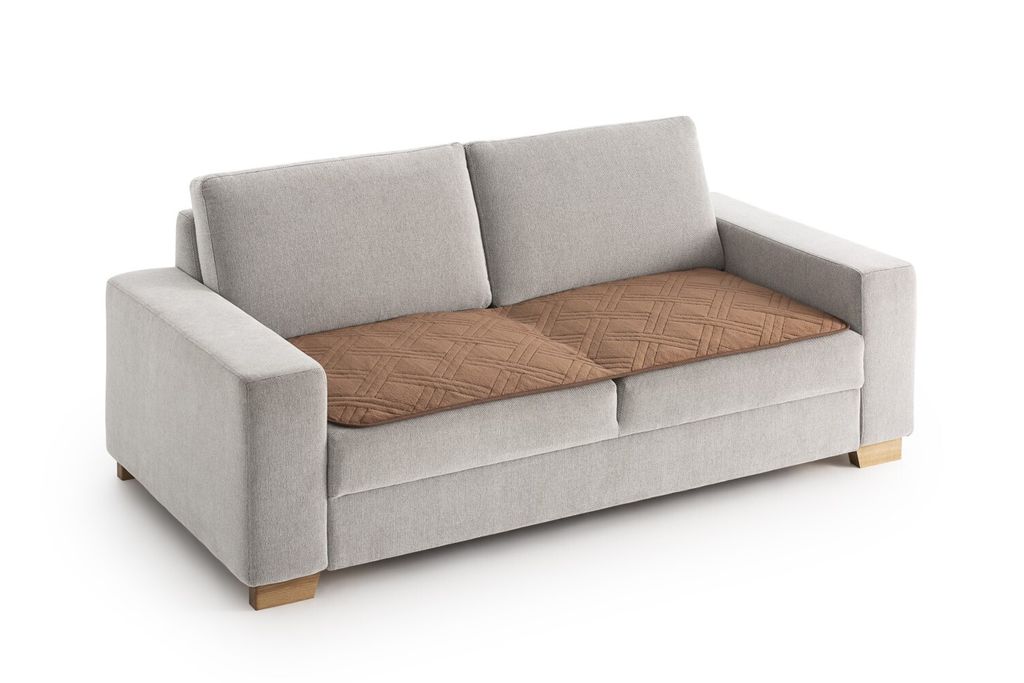 Weiche Tagesdecke Läufer Abdeckung Schutz für Sofa, Sessel CORAL 65x130 Braun