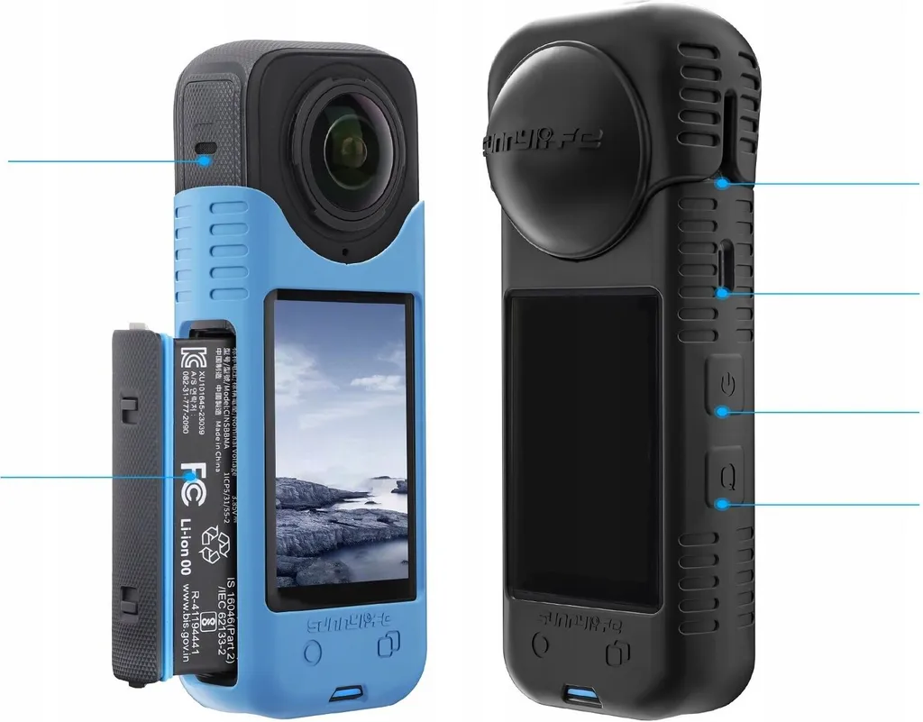 Capuchon d'objectif et protection silicone pour Insta360 X4 Blanc BHT818