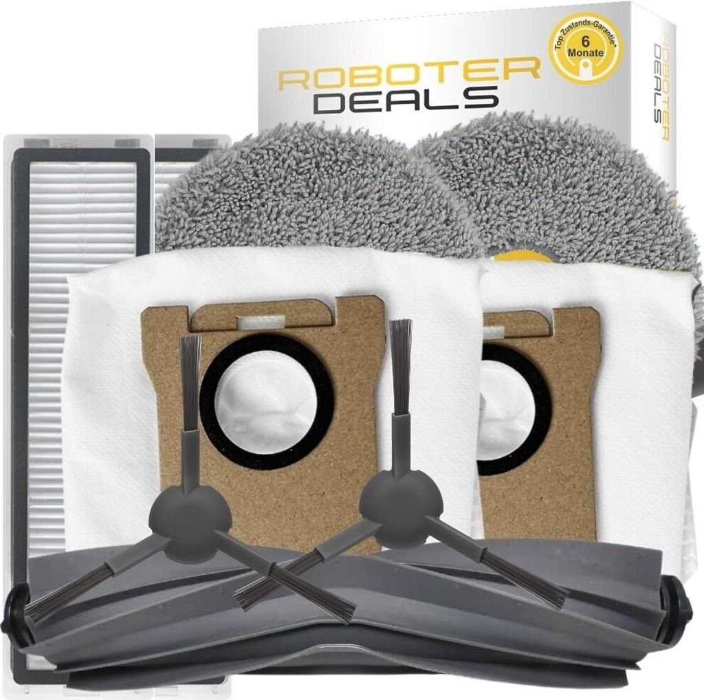 Zubehör Set, Ersatzteile für Dreame L20 Ultra Complete (2x Filter, 2x Seitenbürste, 2x Pad, 1x Hauptbürste, 2x Beutel)