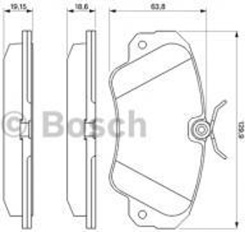 Bosch Bremsbelagsatz, Scheibenbremse Vorderachse 0 986 460 939
