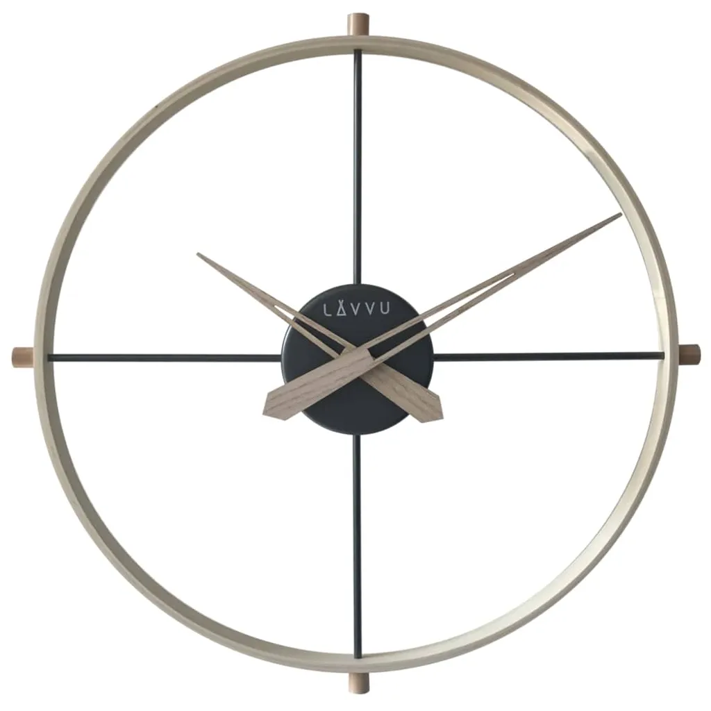 Horloge silencieuse bois clair LAVVU LOFT LCT4080 lisible et chic