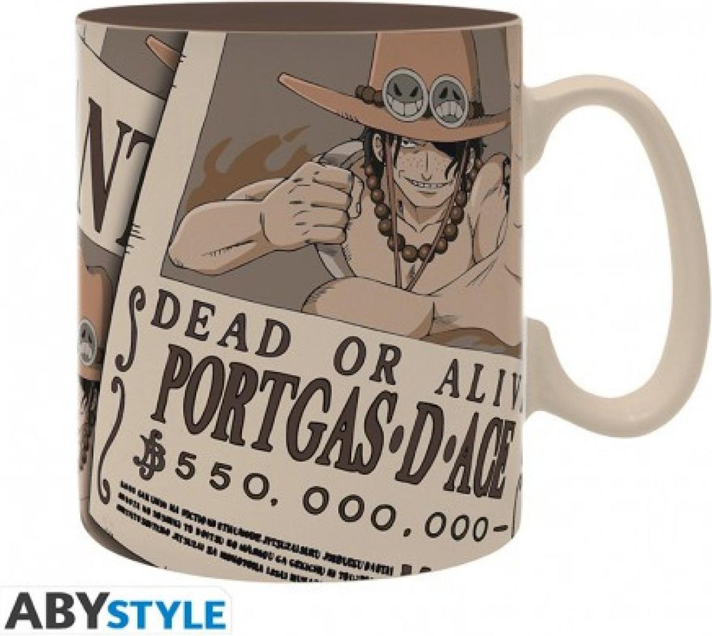 ONE PIECE - Mug - 460ml - Wanted Ace - cardboard box