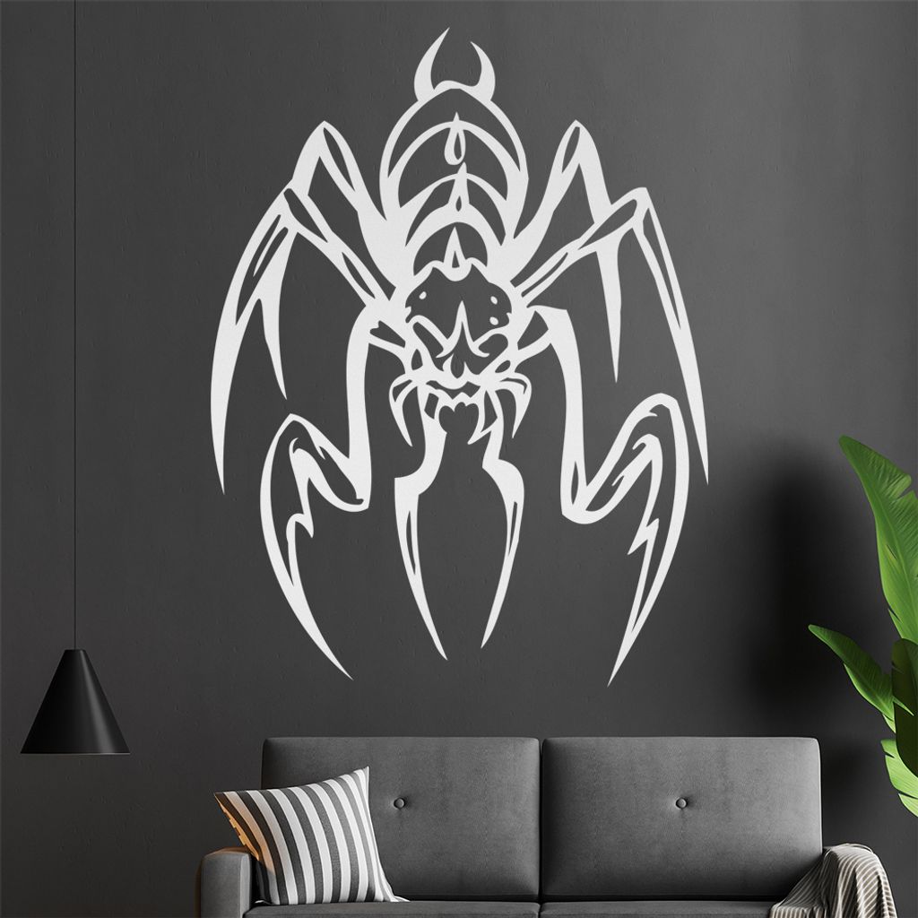 Spinnen Vieh Wandtattoo in 6 Größen - Wandaufkleber Wall Sticker - Dekoration, Küche, Wohnzimmer, Schlafzimmer, Badezimmer