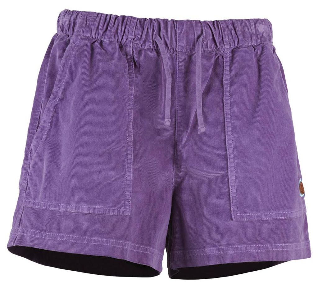 E9 Damen Klettershorts Penelope aus Baumwollcord mit verstellbarem Bund lila XS
