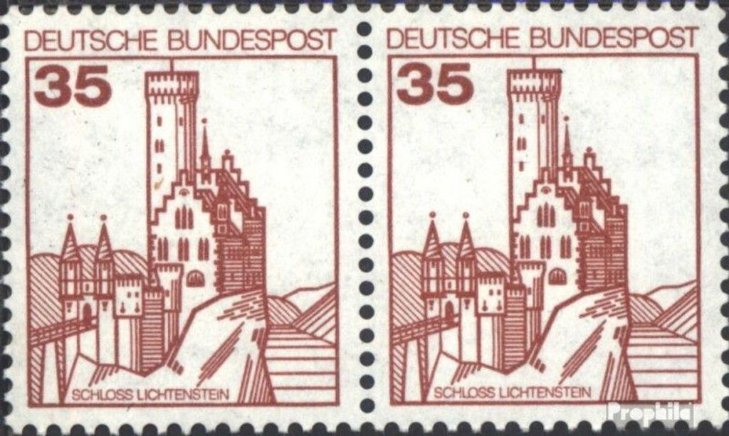 Briefmarken BRD (BR.Deutschland) 1982 Mi 1139A waagerechtes Paar postfrisch Burgen und Schlösser